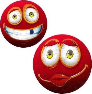 TRF60206 - Puzzle 3D 96 pieces Smiley Red