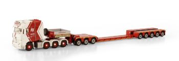 WSI01-3627 - MERCEDES ACTROS MP4 SLT BIGSPACE 8x4 with 5-axle low bed and 3-axle dolly ANDRE VOSS