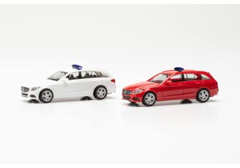 HER013284-003 - Kit of 2 cars MERCEDES-BENZ C-Klasse white and red