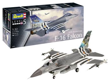 REV03802 - F-16 Falcon 50th Anniversary fighter plane to assemble and paint