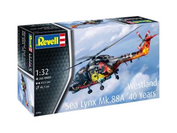 REV03806 - Westland Sea Lynx MK.88A helicopter - Special 40th Anniversary Edition to assemble and paint