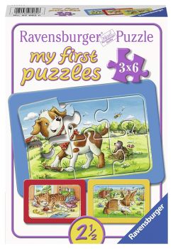 RAV07062 - My first puzzles - 3 Puzzles 6 pieces - My animal friends