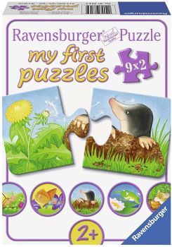 RAV07313 - My first puzzles - 9 puzzles 2 pieces - Animals in the garden