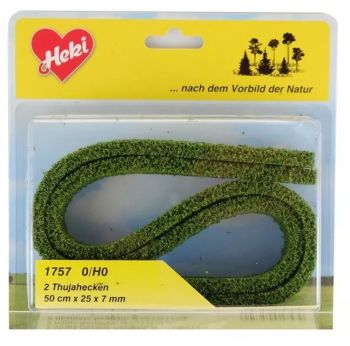 HEK1757 - 2 x flexible foam hedges medium green 50 cm