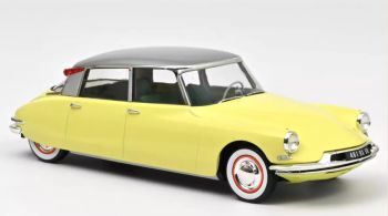 NOREV181762 - 1960 CITROEN DS19 Daffodil yellow with caravan Digue Panoramic