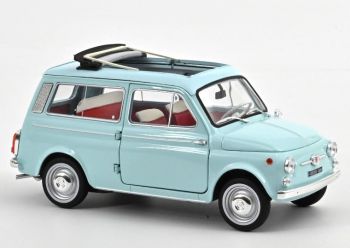 NOREV187742 - FIAT 500 Giardiniera 1964 Aquamarine Blue