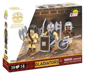 COB20066 - 3 Gladiator figurines with accessories - 38 pieces