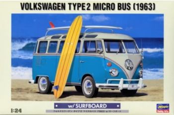 HAW20247 - VOLKSWAGEN Type 2 Microbus 1963 with Surf to be assembled and painted