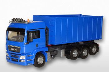 EMEK20894 - MAN TGS 8x4 blue straight truck with ampliroll