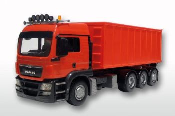 EMEK20898 - MAN TGS LX Straight truck 8x4 with 3 Axles trailer red