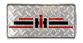 SIGN-2202 - Metal plate INTERNATIONAL Silver - 30 x 15 cm