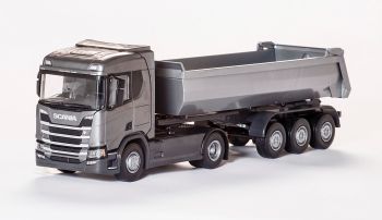 EMEK22483 - SCANIA R500 Next Generation grey 4x2 with 3 Axles trailer