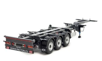 MAR2325 - Expandable chassis PACTON 3 axles for maritime container grey