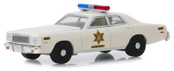 GREEN30110 - PLYMOUTH Fury 1977 Hazzard County Sheriff from the FURY series in blister pack