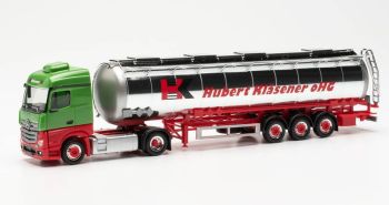 HER315395 - MERCEDES ACTROS STREAMSPACE 4x2 with chrome tanker trailer 3 axles HUBERT KLAESENER