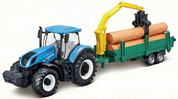 BUR31655 - NEW HOLLAND T7.315 with forestry trailer