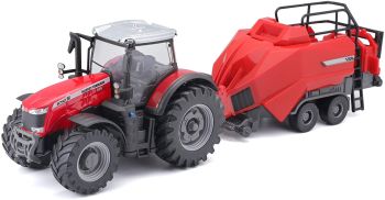 BUR31667 - MASSEY FERGUSON 8740S with baler