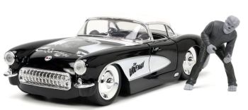 JAD32195 - CHEVROLET Corvette with black WOLFMAN figure 1957