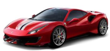 BUR36052RO - FERRARI 488 Pista Red and White