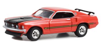 GREEN37270-C - FORD mustang custom fastback 1969 red from the BARRETT JACKSON 50th anniversary series in blister pack