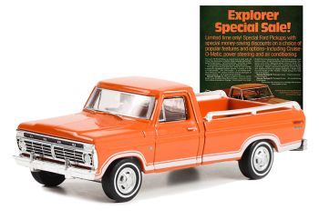 GREEN39110-B - FORD F-100 explorer 1973 orange from the series VINTAGE AD CARS in blister pack