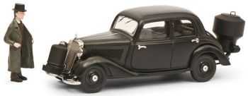 SCH2429 - MERCEDES BENZ 170 V black Wood burner with figurine