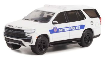 GREEN43000-F - CHEVROLET Tahoe Police Porsuit 2021 Houston metro police car in blister pack