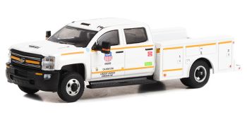 GREEN46110-C - 2018 CHEVROLET Silverado 3500 dually maintenance truck from the DUALLY DRIVERS series in blister pack