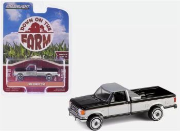 GREEN48100-E - FORD F-250 1990 Black and grey from DOWN ON THE FARM series 10 in blister pack