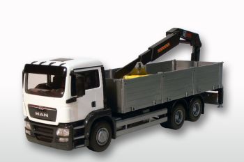 EMEK50592 - MAN TGS M 6x4 white straight truck with unloading crane