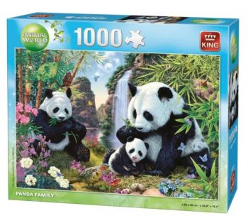 KING56009 - 1000 pieces Panda Family jigsaw