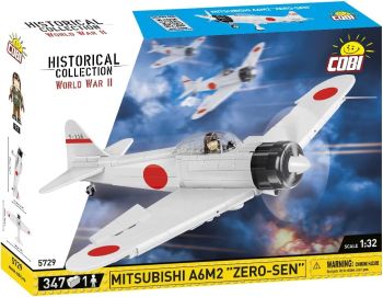 COB5729 - Military aircraft MITSUBISHI A6M2 ZERO-SEN - 347 Parts