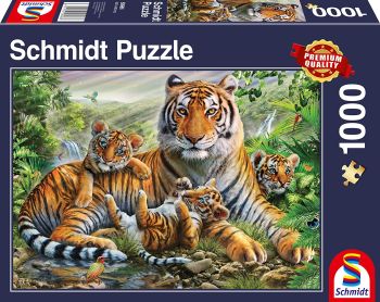 SCM58986 - Puzzle 1000 pieces Tigress and her cubs