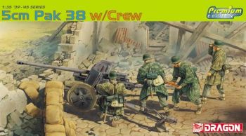 DRA6444 - 5cm Pak 38 anti-tank gun with crew to be assembled and painted