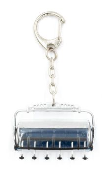 JC80625 - Keyring 6-seater chairlift blue with grey cap