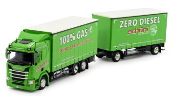 TEK82493 - SCANIA R Next generation 6x4 straight truck with tarpaulin trailer 1+1 Axles SCHÖNI