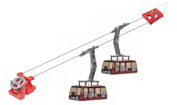 JC89292 - Manual gondola lift with 2 red gondolas - G-LINK