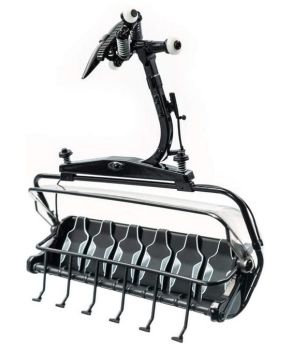 JC86505 - Gray and black 6-person chairlift