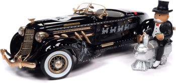 AWSS140 - AUBURN 831 Speedster 1935 Black and Gold MONOPOLY with figurine