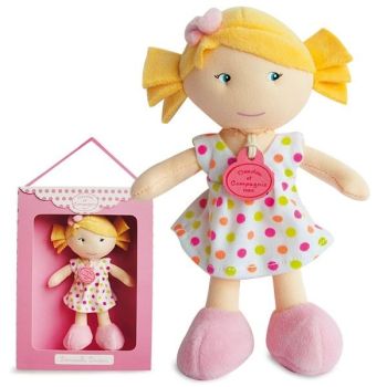 DC2940-05 - Little girls - Doll with white dress with colorful polka dots