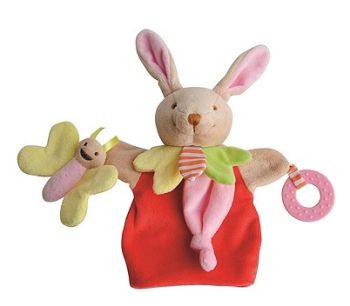 DC3005LAPIN - Rabbit puppet Red 30 cm