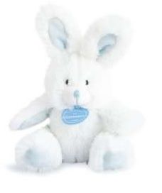 DC3106-BLEU - Rabbit Rattle - Blue