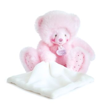 DC3551 - Too cute - Pink bear cub with blanket