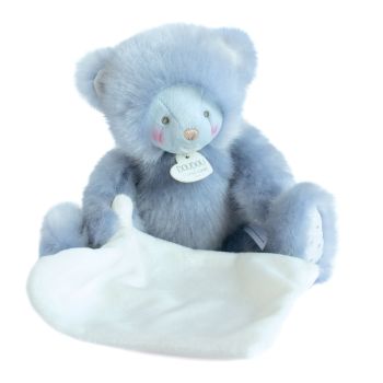 DC3553 - Too cute - Blue bear cub with blanket