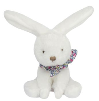 DC3818-01 - Bunny darling baby comforter with scarf Floral blue