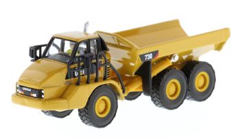 DCM85130 - Dump truck articulated CATERPILLAR 730 with metal box and driver