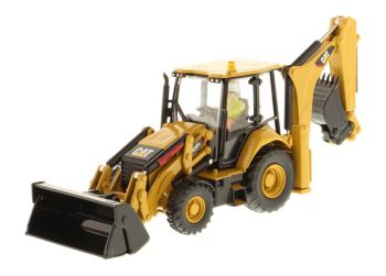 DCM85249 - Backhoe loader CATERPILLAR CAT 432F2 Side Shift with driver and metal box