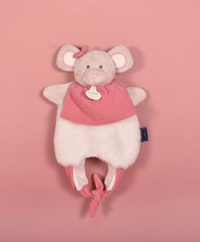 DC3827 - Mouse soft toy puppet - Little 3-in-1 pink fun bag