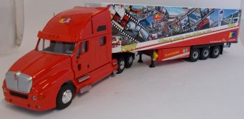 ELI116359 - KENWORTH T2000 with rigid box trailer 3 axles transport KIMMEL