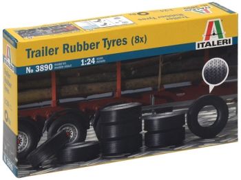 ITA3890 - 8 trailer rubber tyres for ITALERI models